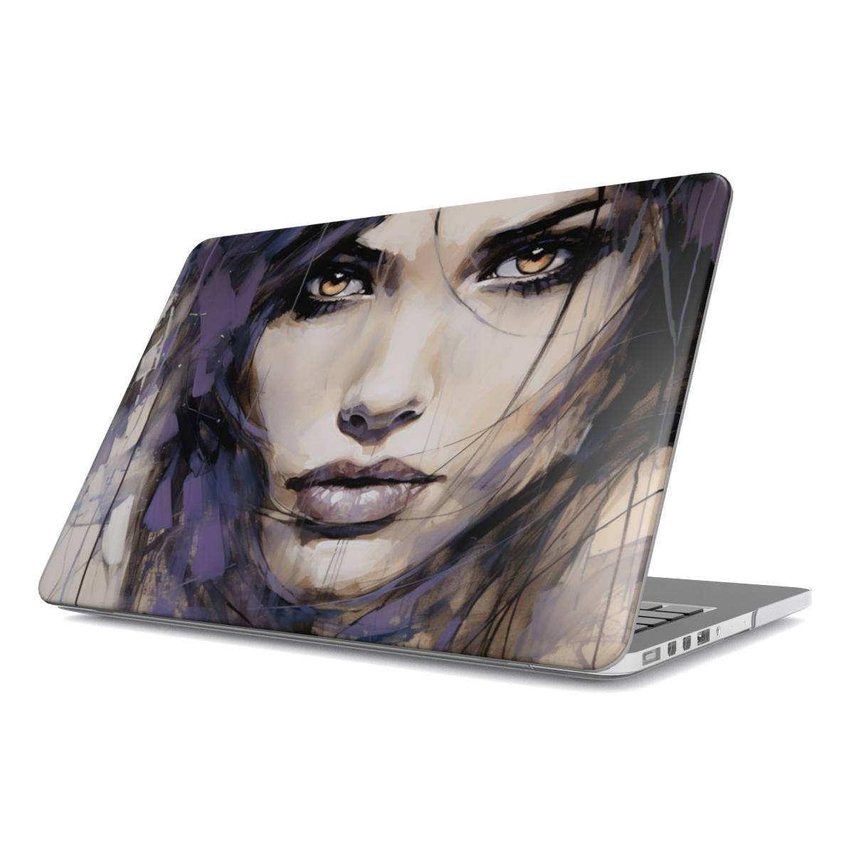 MacBook-hoesje met abstract portret