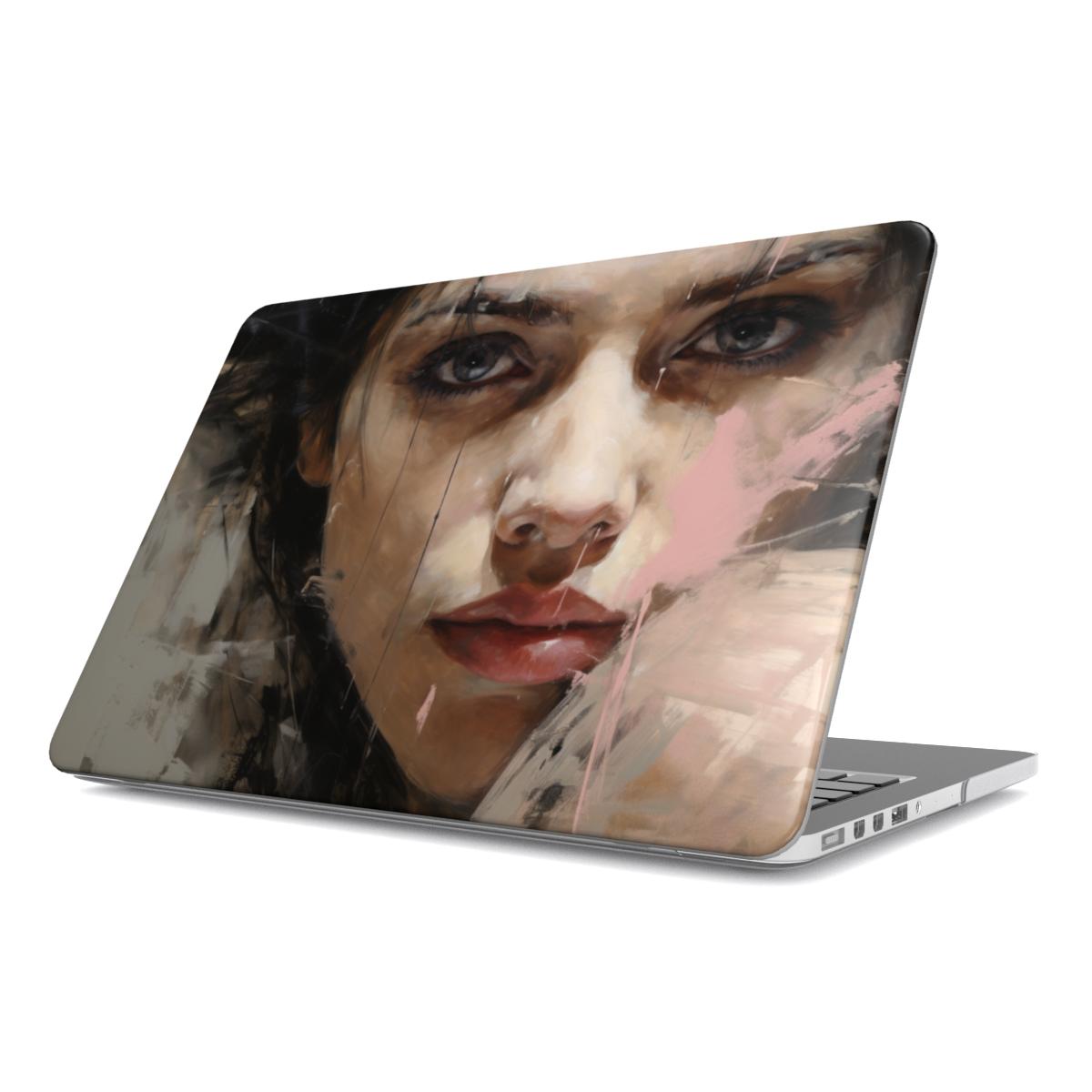 MacBook-hoesje met abstract portret