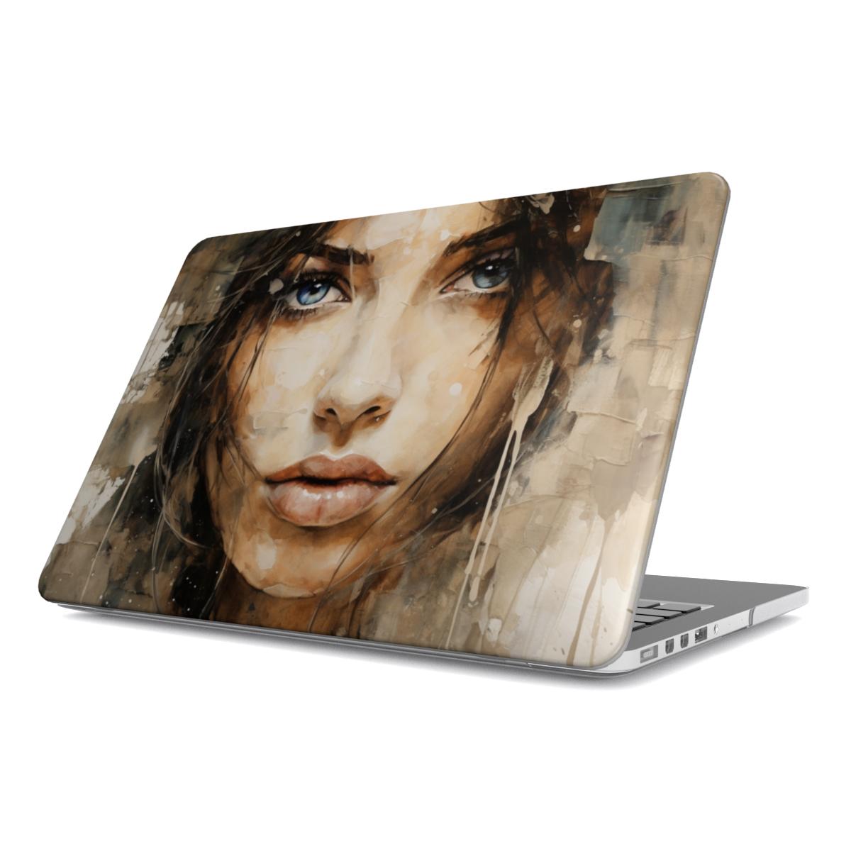 MacBook-hoesje met abstract portret