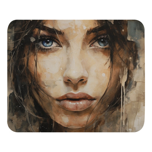 Abstract Portrait Mouse Pad