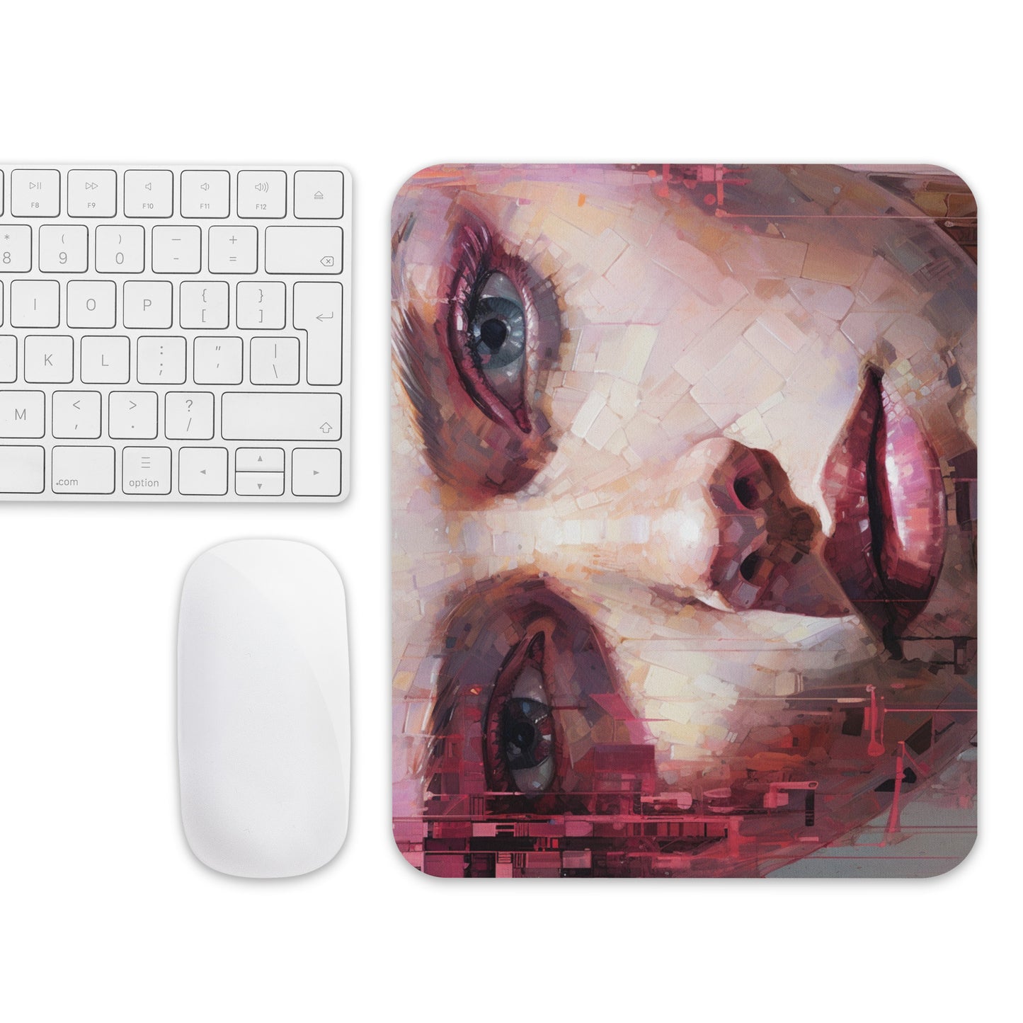 Abstract Portrait Mouse Pad