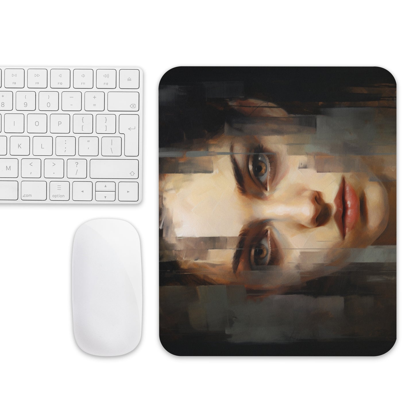 Abstract Portrait Mouse Pad