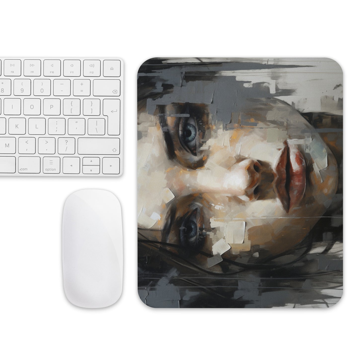 Abstract Portrait Mouse Pad