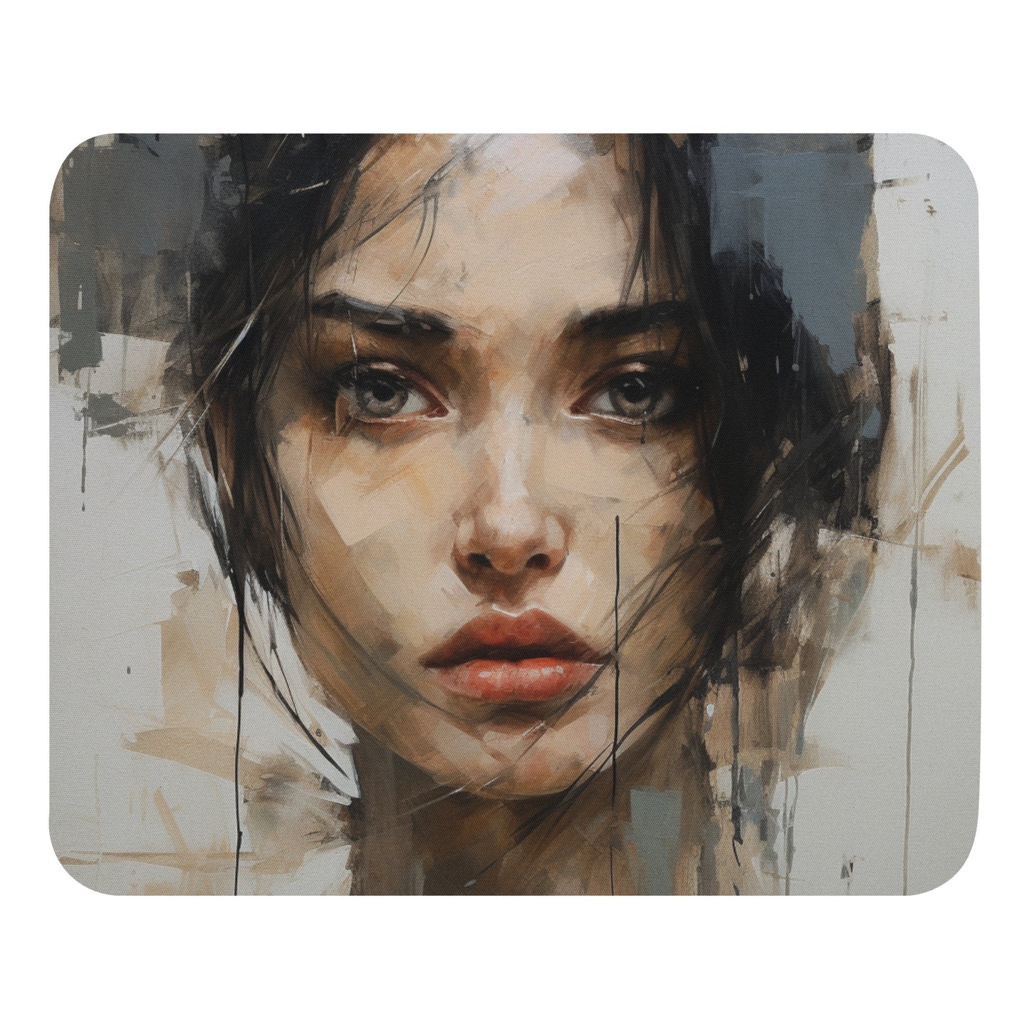 Abstract Portrait Mouse Pad