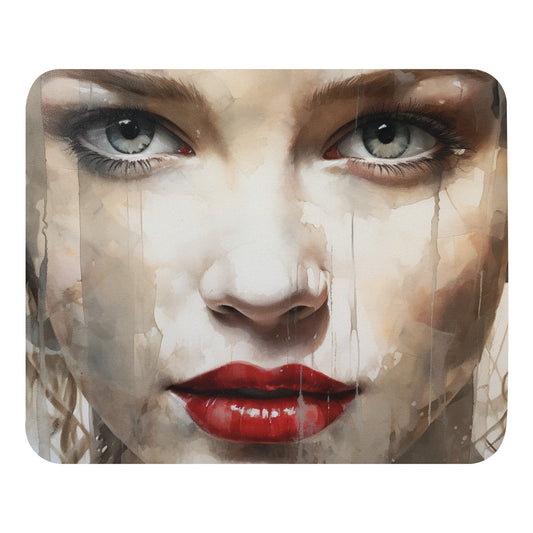 Abstract Portrait Mouse Pad