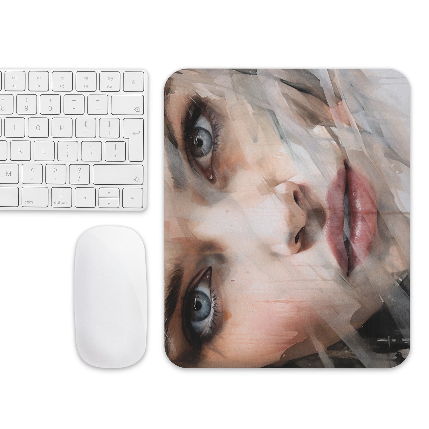 Abstract Portrait Mouse Pad