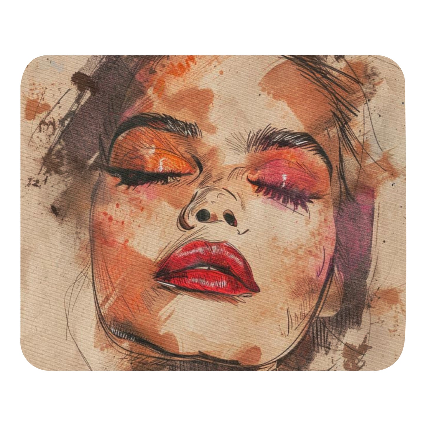 Abstract Portrait Mouse Pad