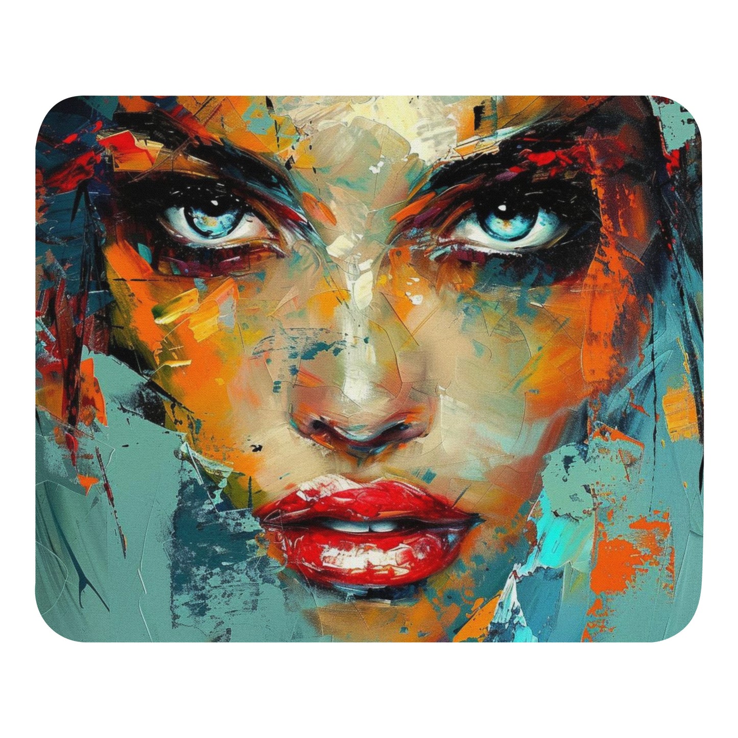 Abstract Portrait Mouse Pad