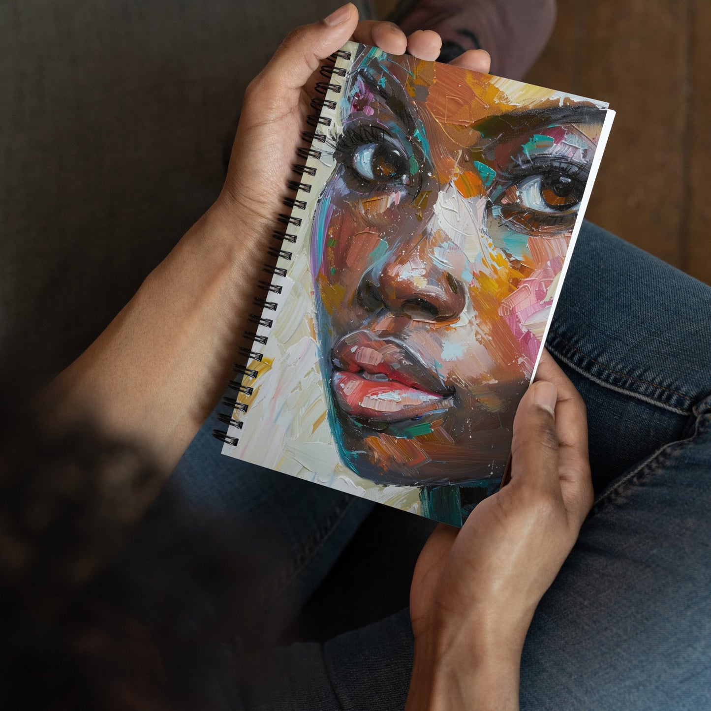 Spiral Notebook Abstract Portrait