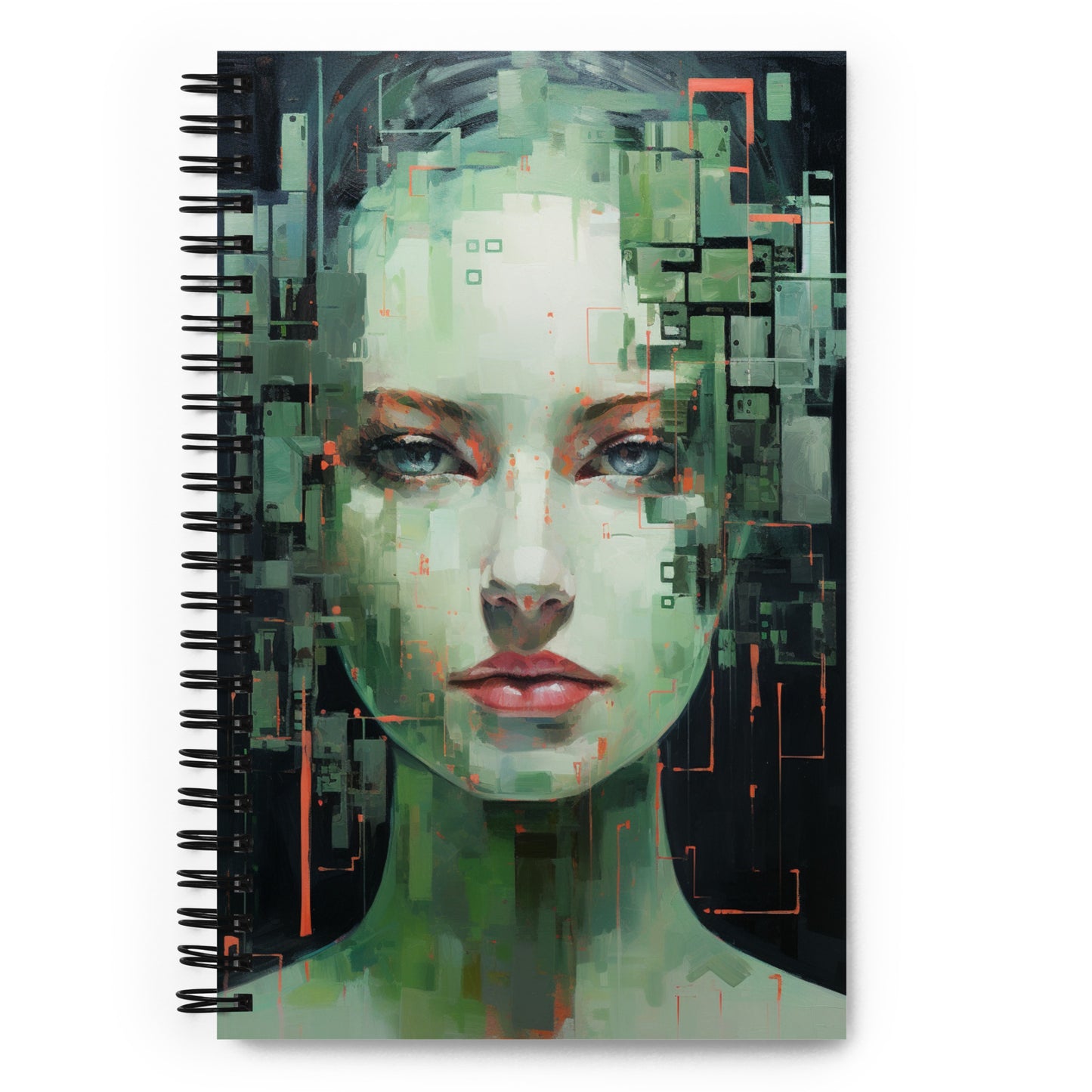 Spiral Notebook Abstract Portrait