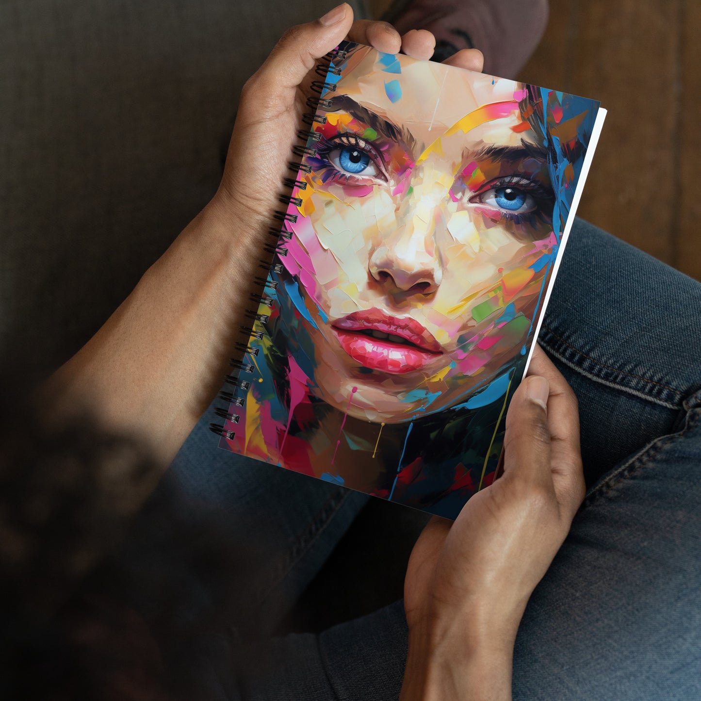 Spiral Notebook Abstract Portrait