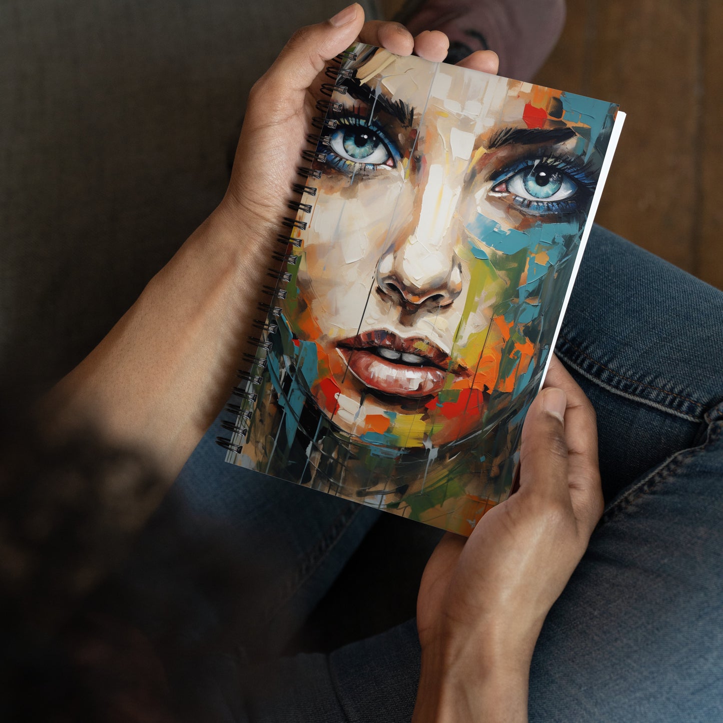 Spiral Notebook Abstract Portrait