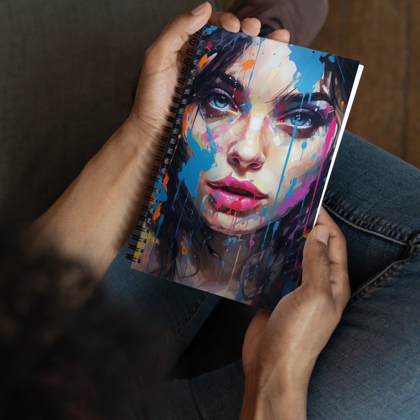 Spiral Notebook Abstract Portrait