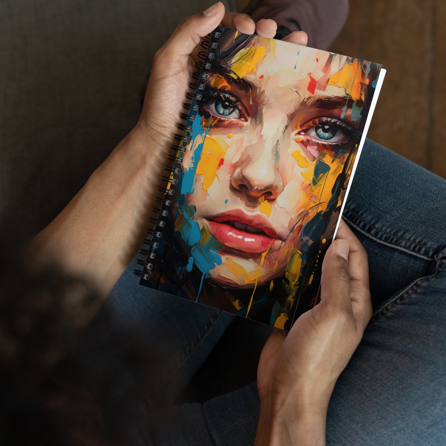 Spiral Notebook Abstract Portrait