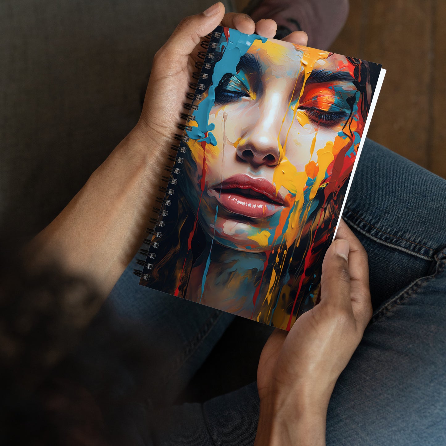 Spiral Notebook Abstract Portrait