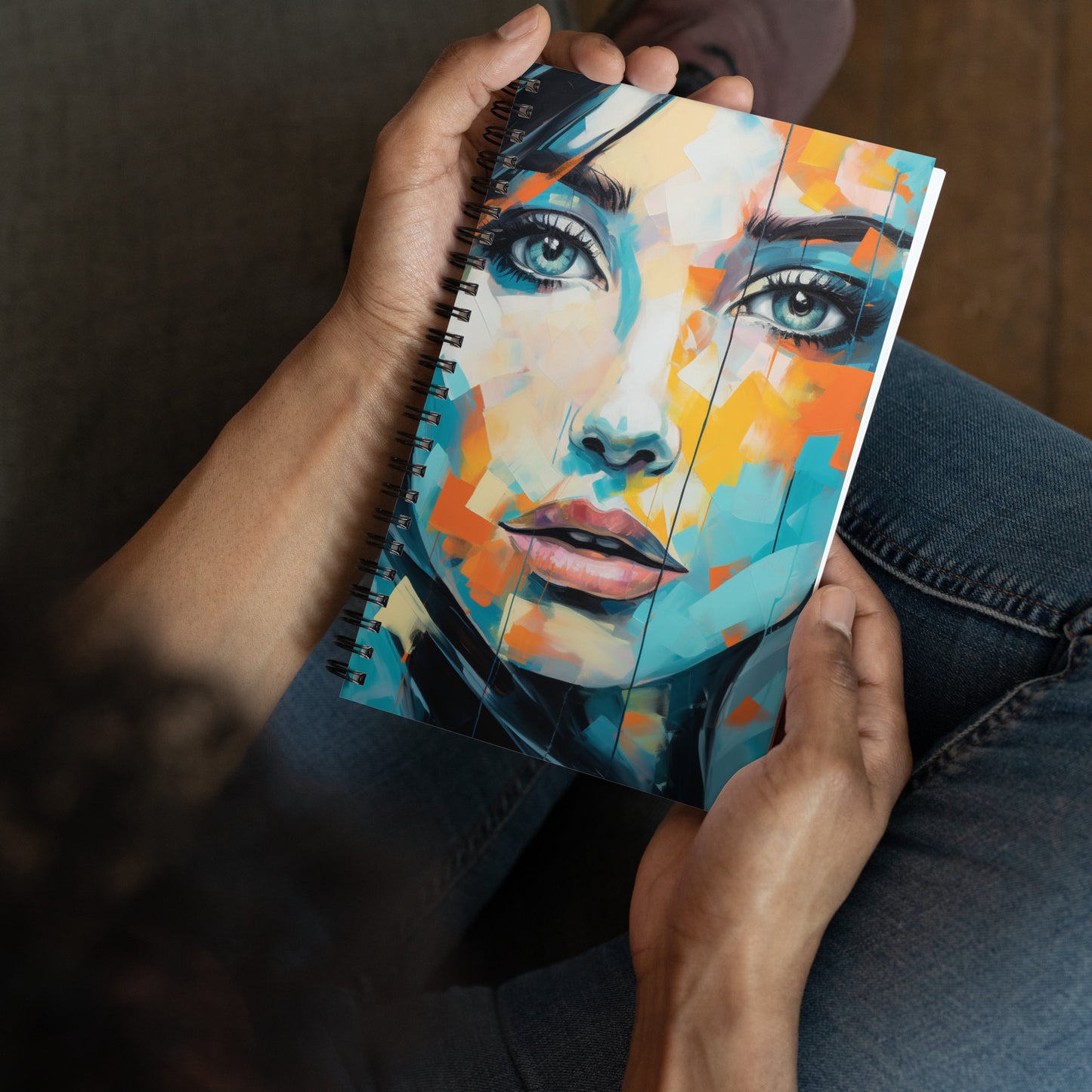 Spiral Notebook Abstract Portrait