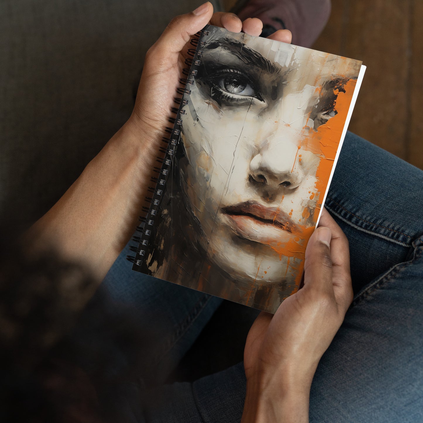 Spiral Notebook Abstract Portrait