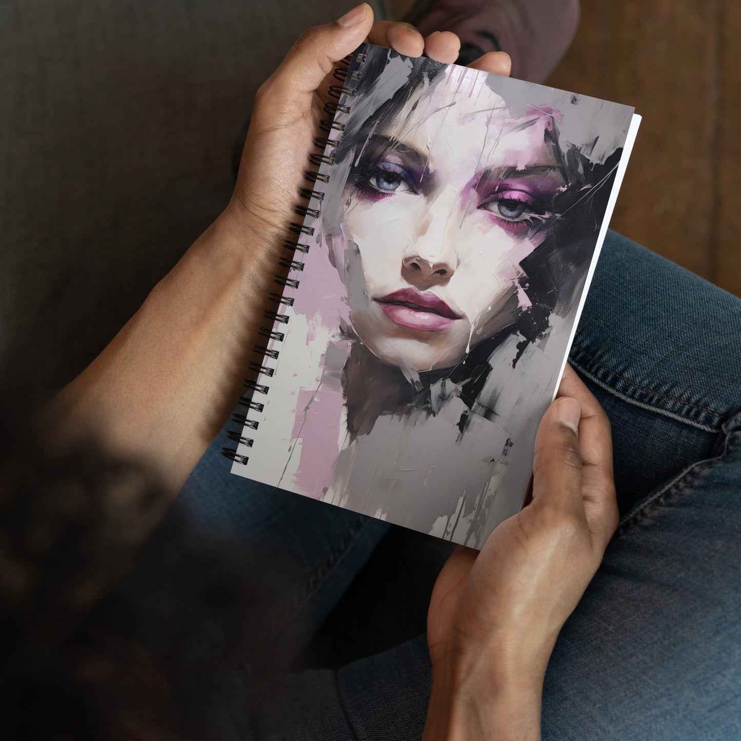 Spiral Notebook Abstract Portrait