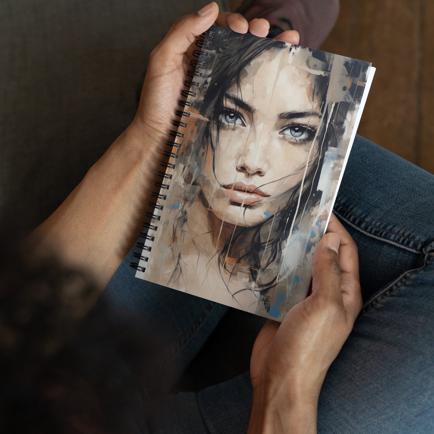 Spiral Notebook Abstract Portrait