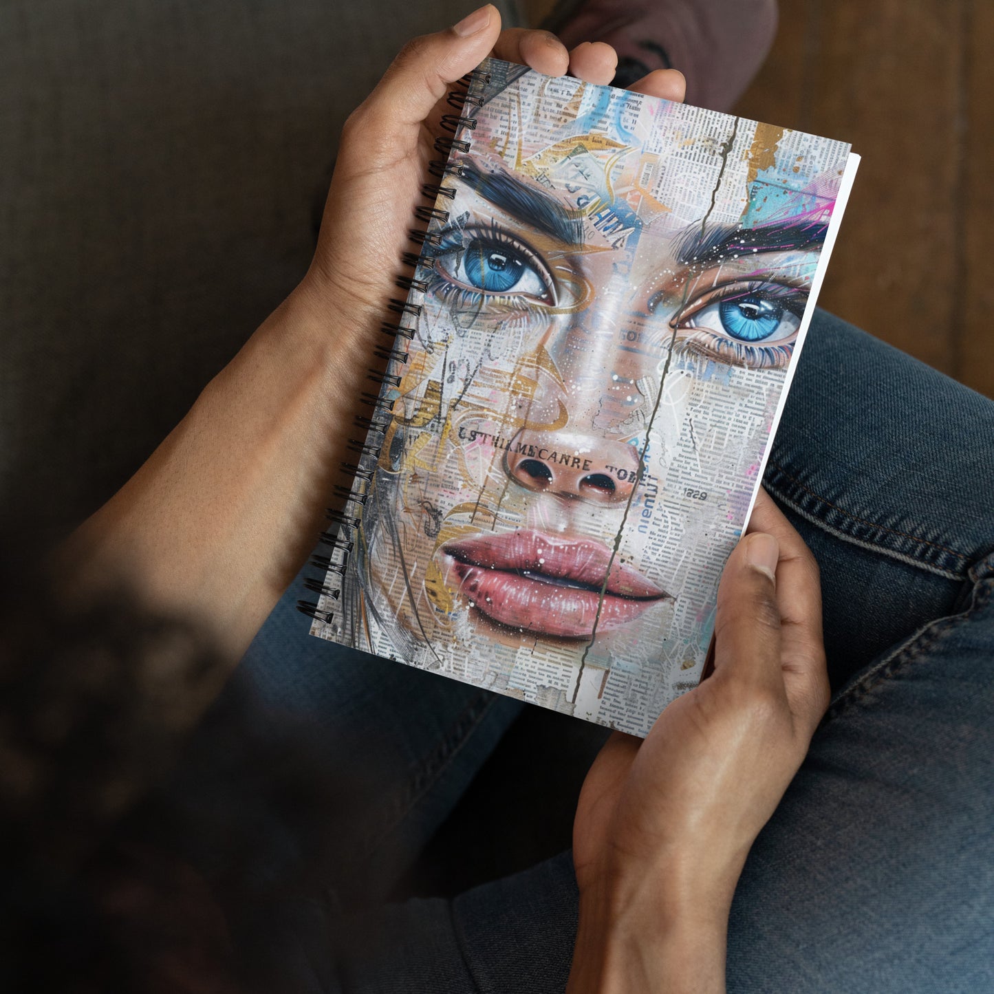 Spiral Notebook Abstract Portrait