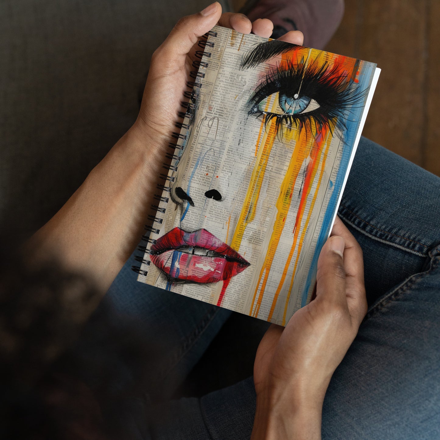 Spiral Notebook Abstract Portrait