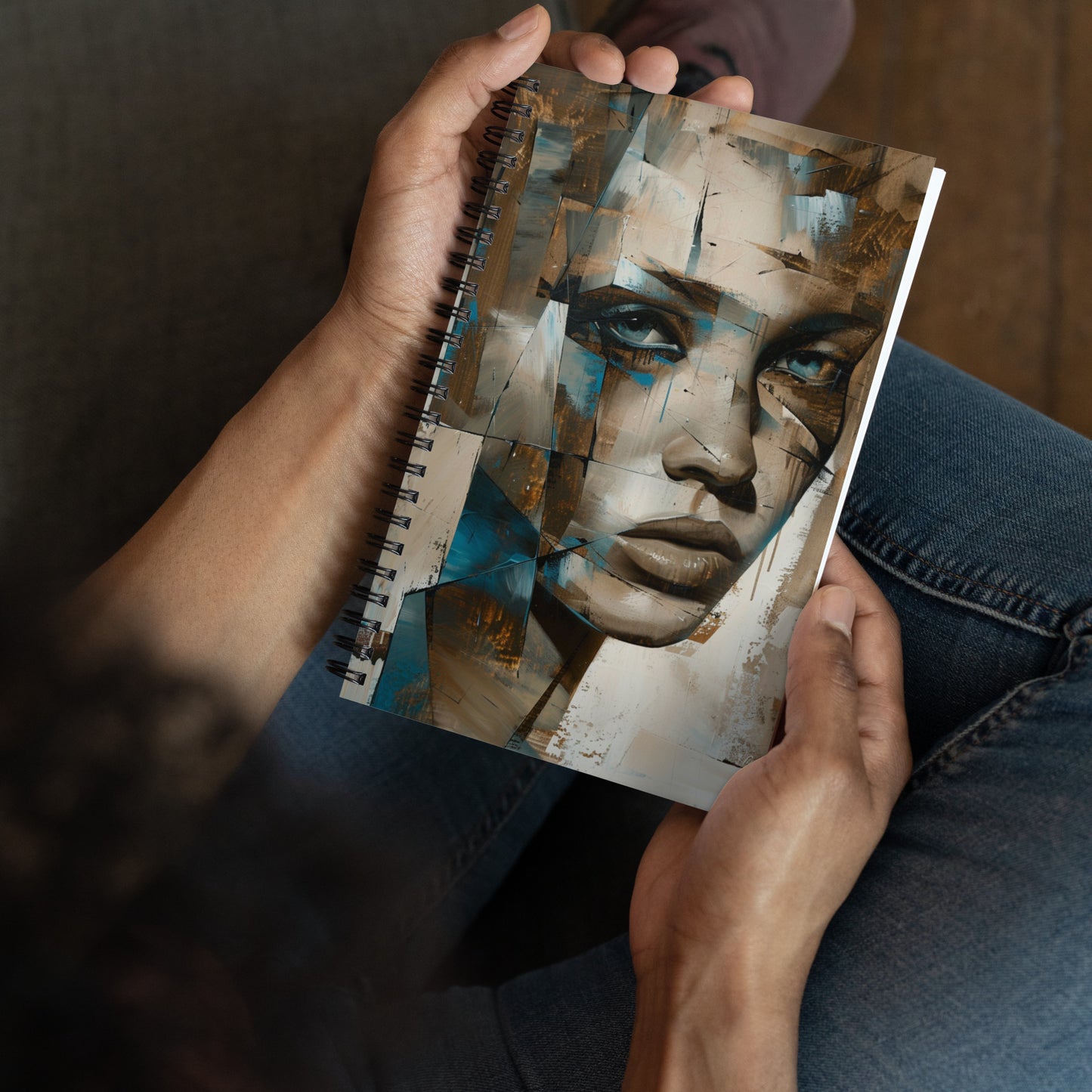 Spiral Notebook Abstract Portrait