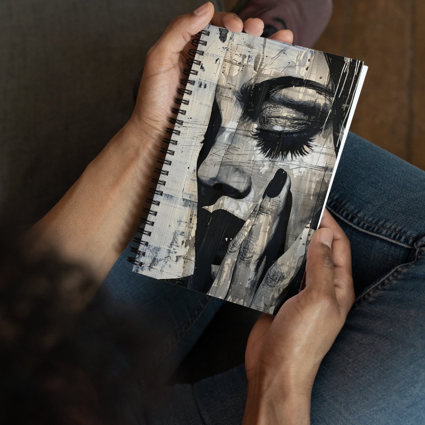 Spiral Notebook Abstract Portrait