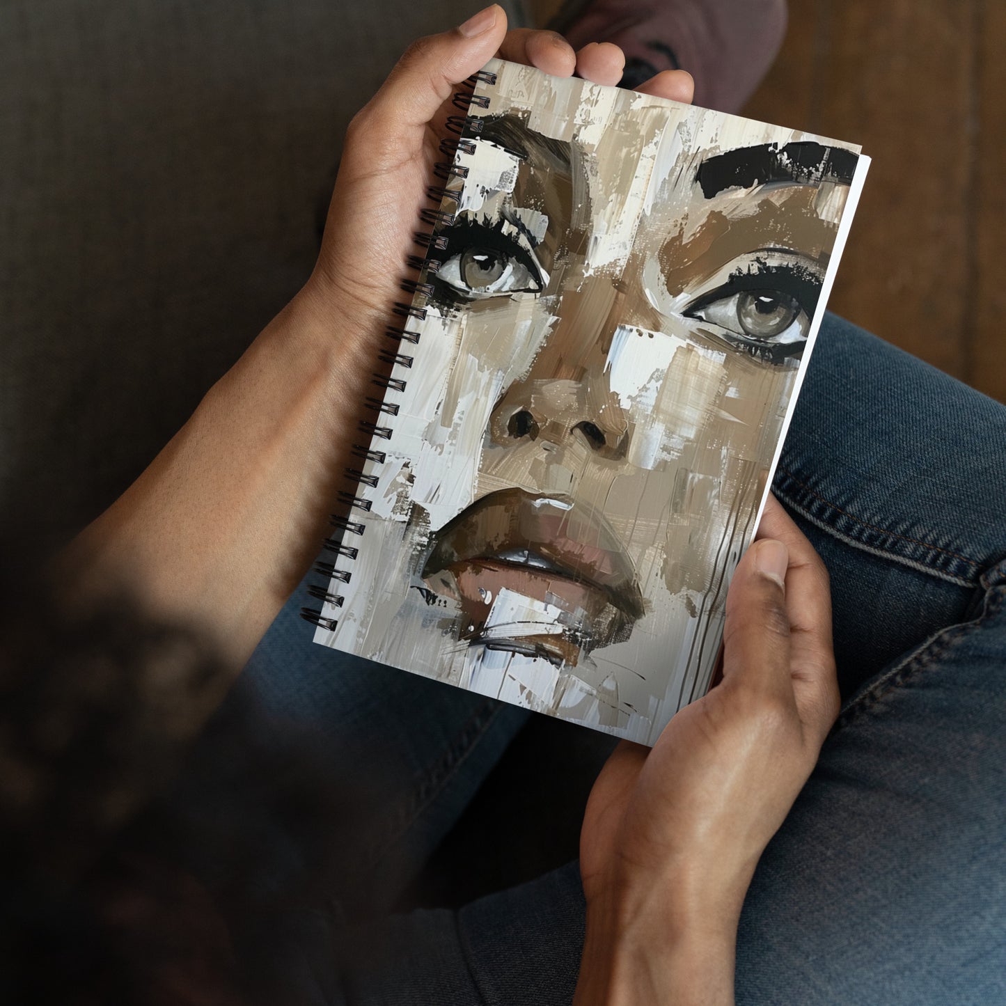 Spiral Notebook Abstract Portrait