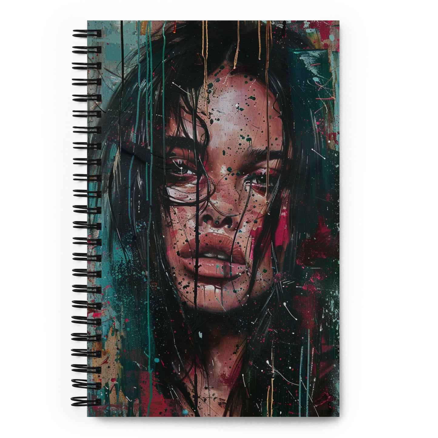 Spiral Notebook Abstract Portrait