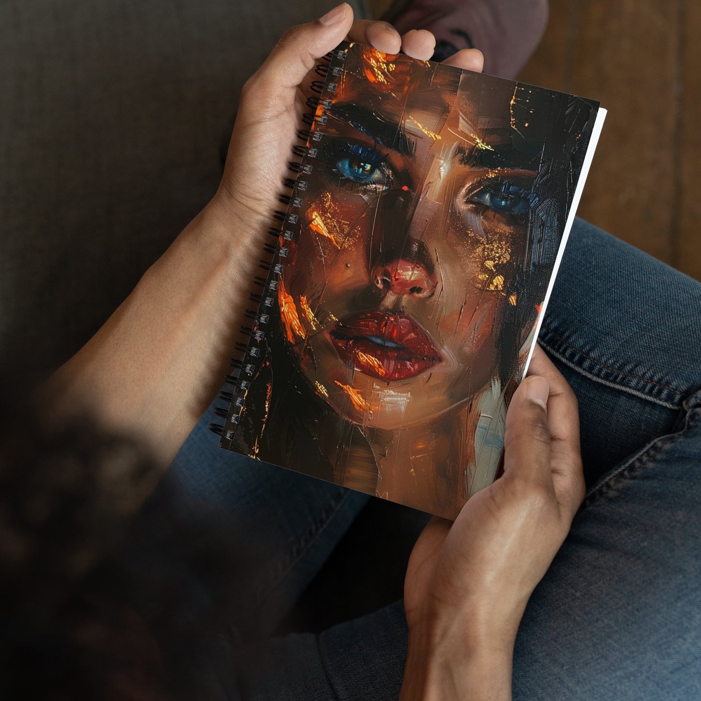 Spiral Notebook Abstract Portrait