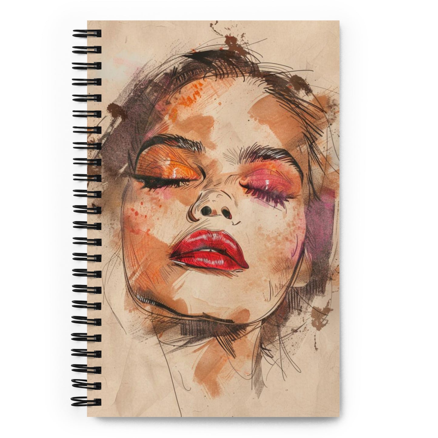 Spiral Notebook Abstract Portrait