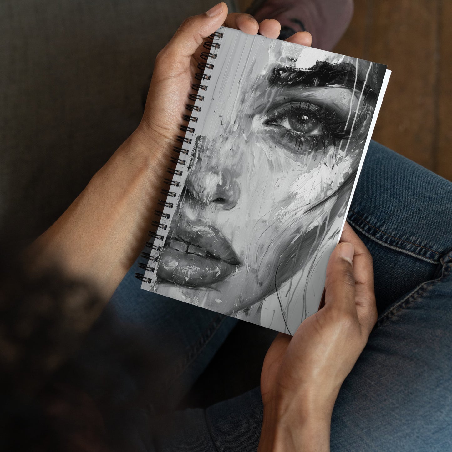 Spiral Notebook Abstract Portrait