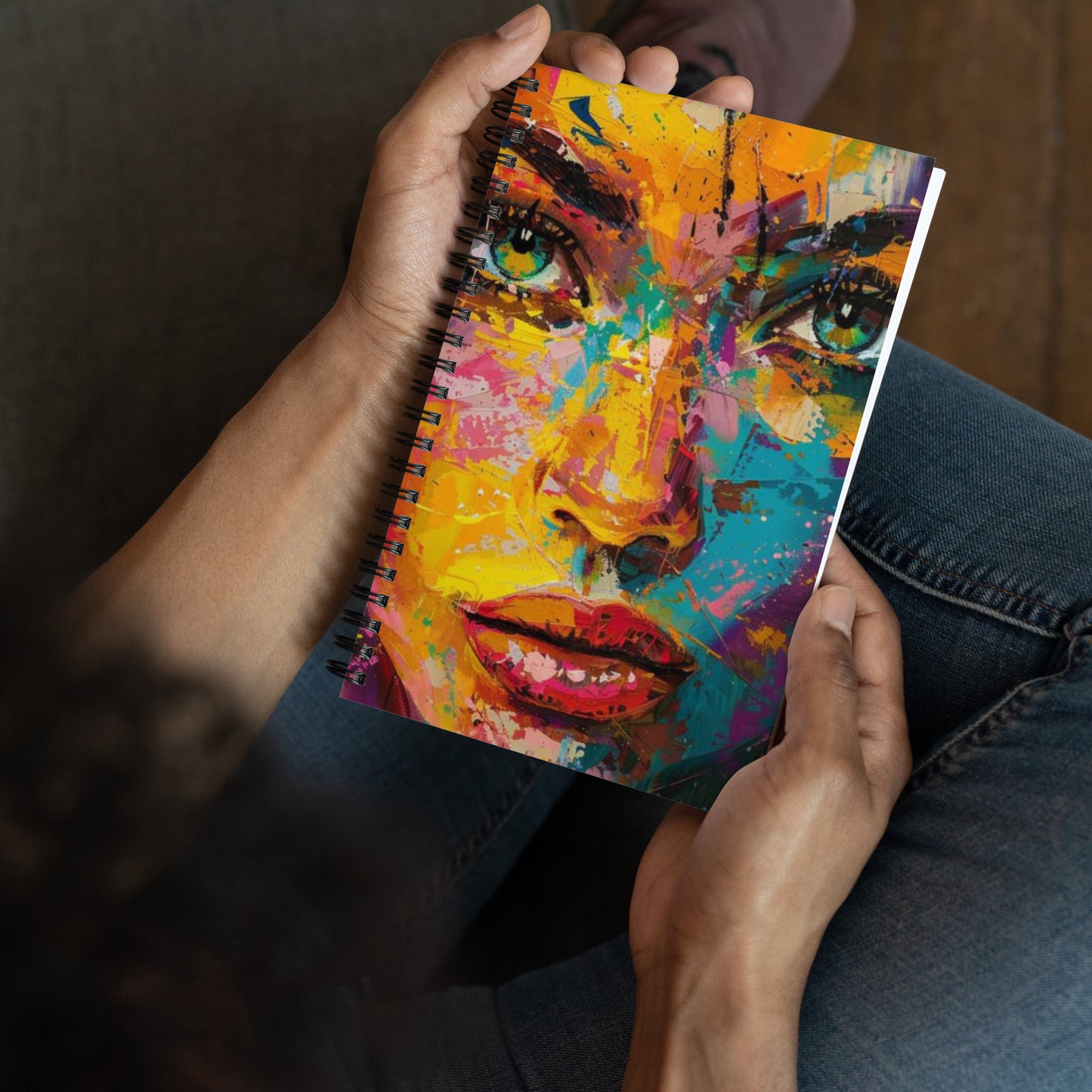 Spiral Notebook Abstract Portrait