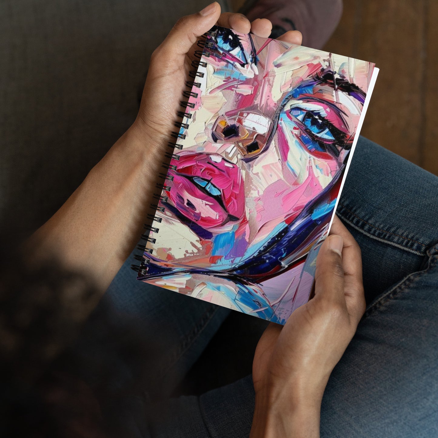 Spiral Notebook Abstract Portrait