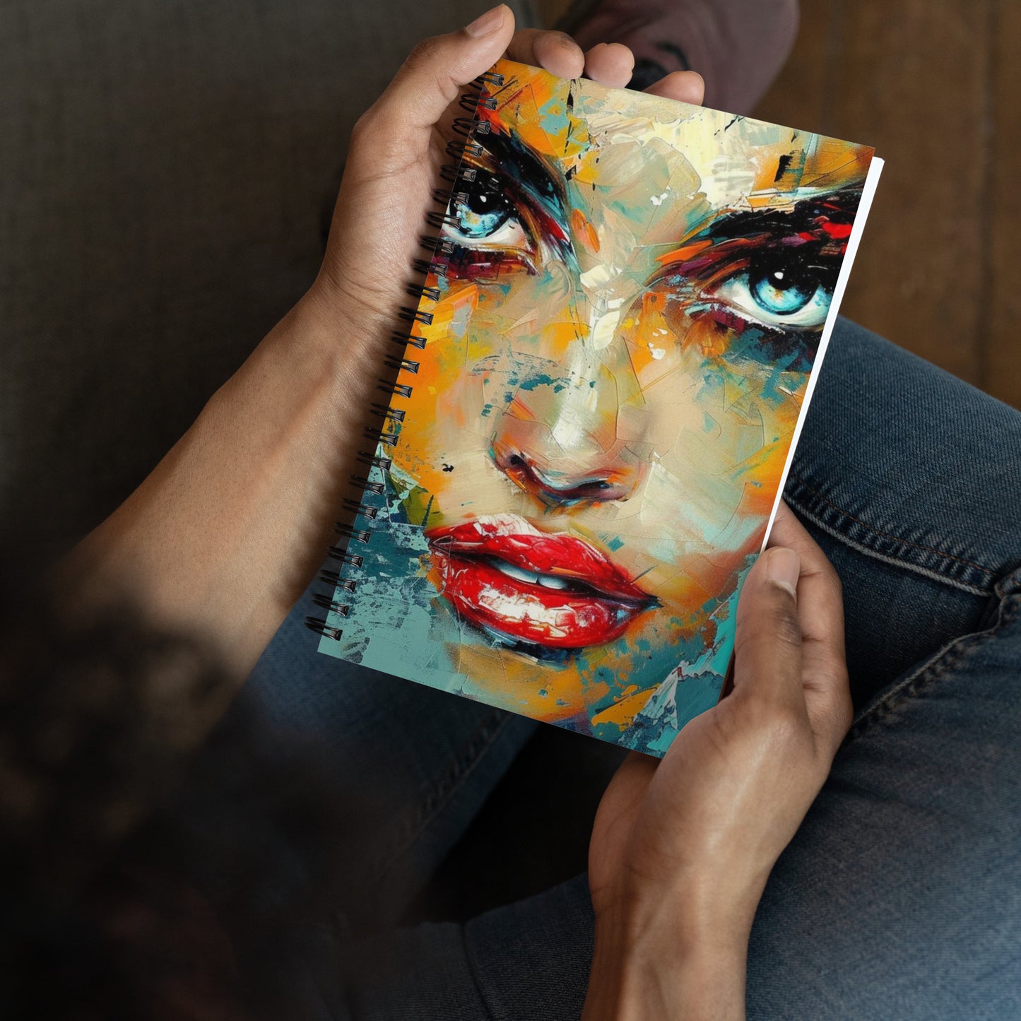 Spiral Notebook Abstract Portrait