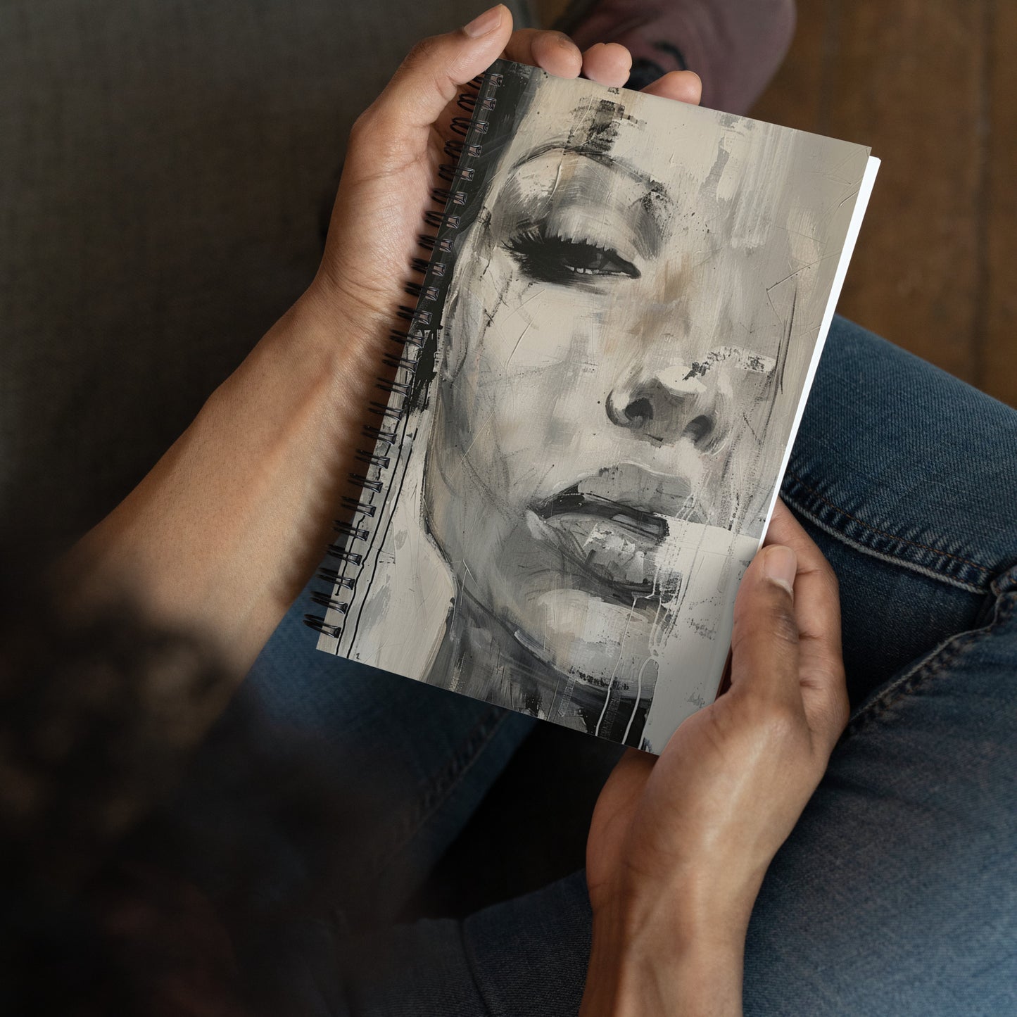 Spiral Notebook Abstract Portrait